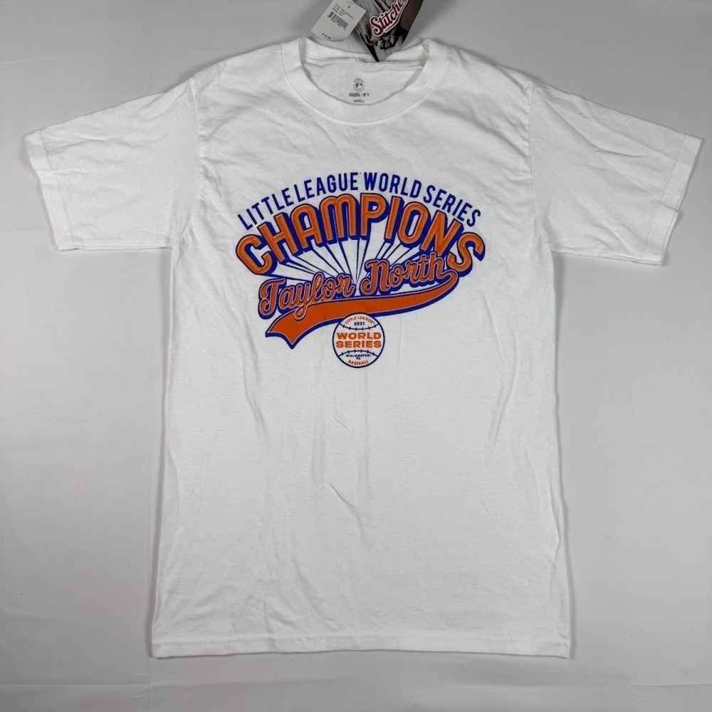 Stitches Little League World Series Shirt Mens Small White Taylor North NWT